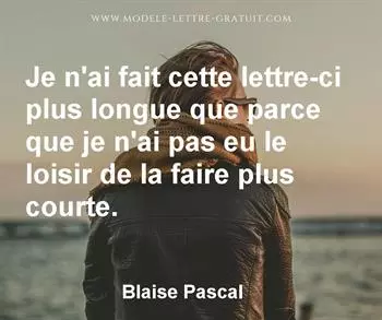 Citation de Blaise Pascal