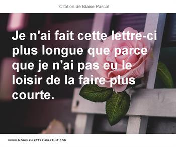 Citations Blaise Pascal