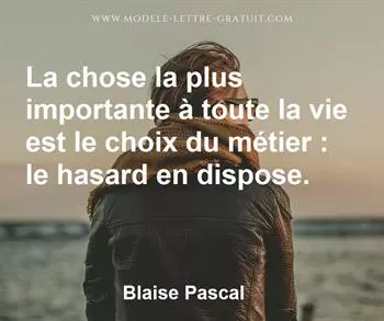 Citation de Blaise Pascal