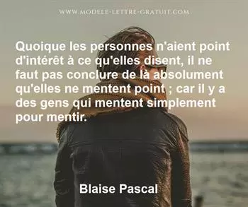 Citation de Blaise Pascal
