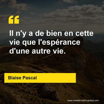 Citation de Blaise Pascal