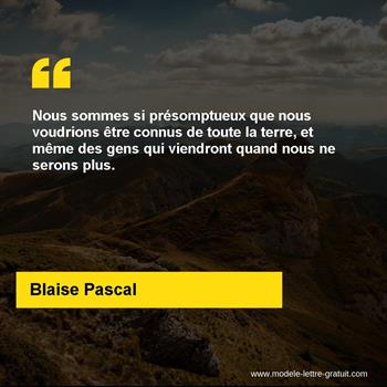 Citation de Blaise Pascal