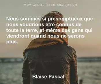 Citation de Blaise Pascal