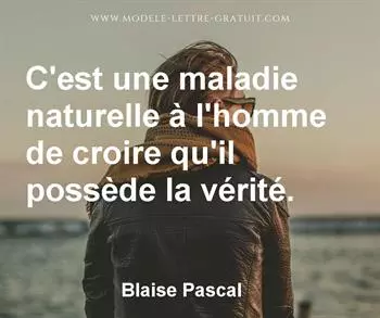 Citation de Blaise Pascal