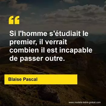 Citation Blaise Pascal