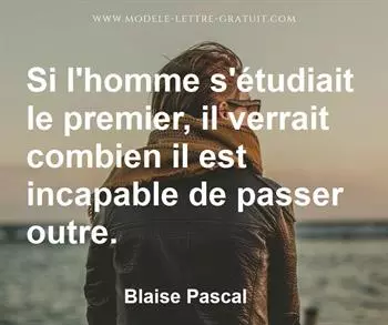 Citation de Blaise Pascal