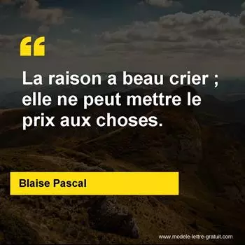 Citation Blaise Pascal