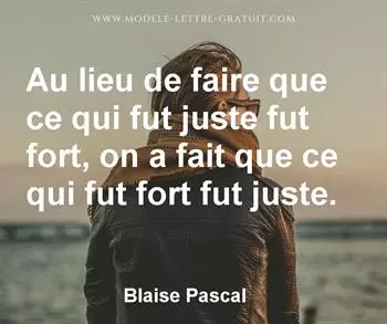 Citation de Blaise Pascal