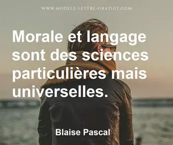 Citation de Blaise Pascal