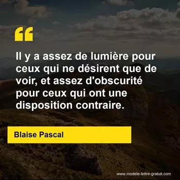 Citation Blaise Pascal