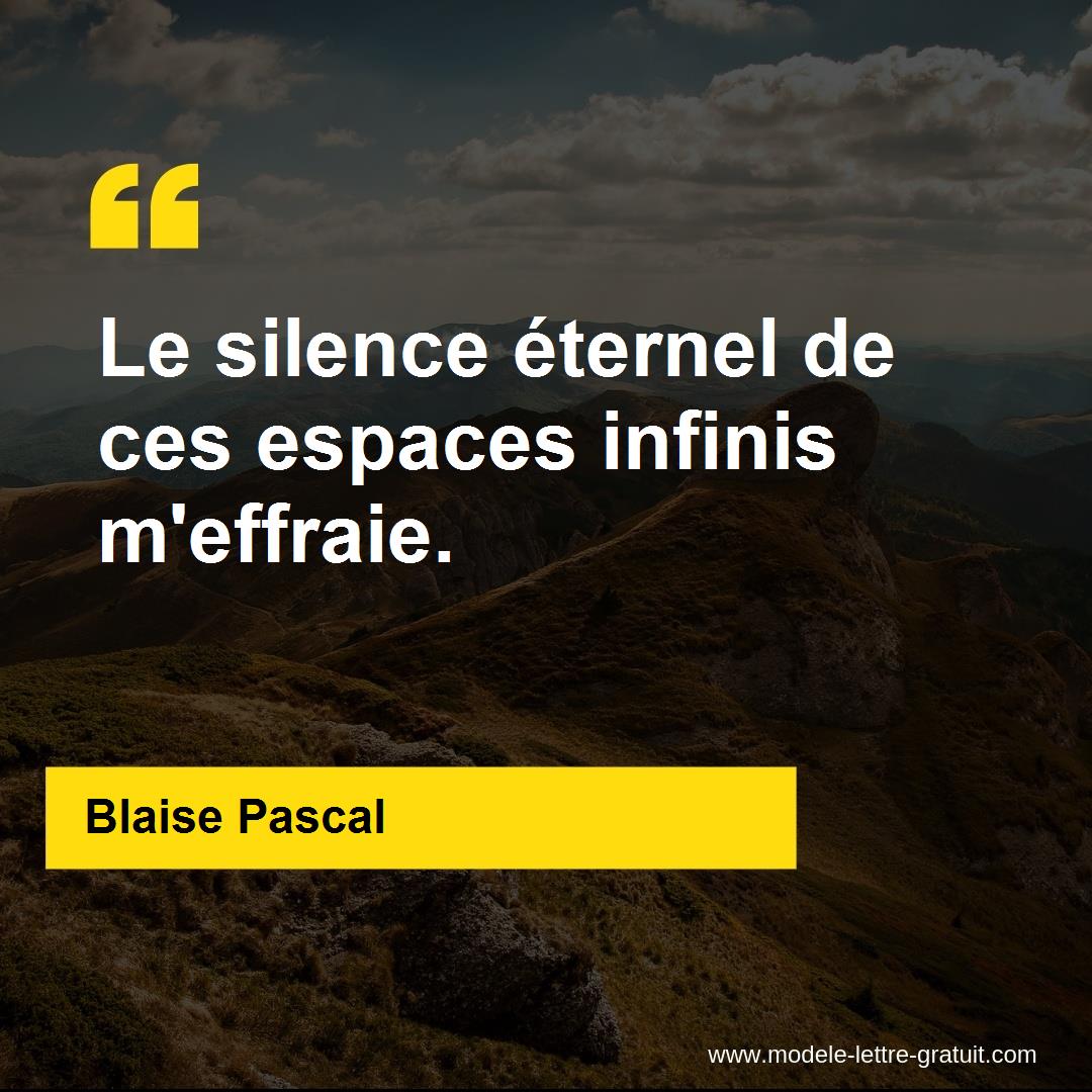 Le Silence Eternel De Ces Espaces Infinis M Effraie