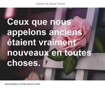 Citations Blaise Pascal