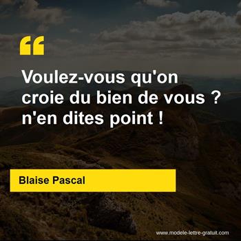 Citation de Blaise Pascal