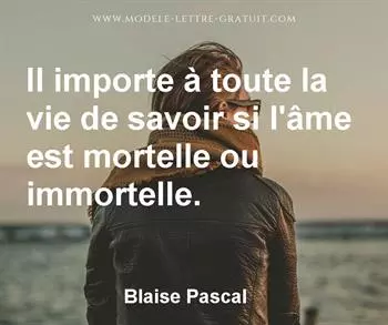Citation de Blaise Pascal