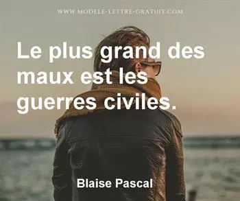 Citation de Blaise Pascal