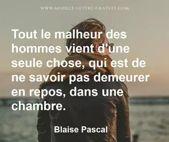 Citation de Blaise Pascal