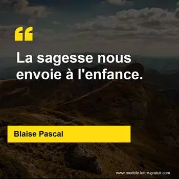 Citation Blaise Pascal