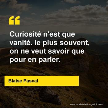 Citation de Blaise Pascal