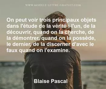 Citation de Blaise Pascal