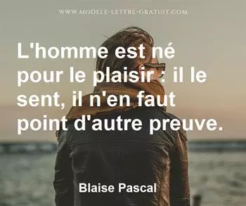 Citation de Blaise Pascal