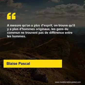 Citation Blaise Pascal