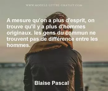 Citation de Blaise Pascal