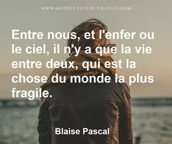 Citation de Blaise Pascal