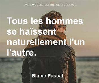 Citation de Blaise Pascal