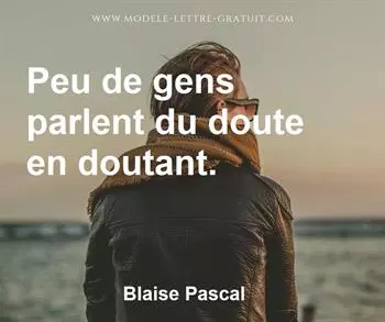 Citation de Blaise Pascal