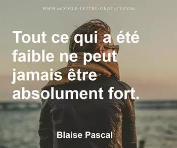 Citation de Blaise Pascal