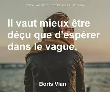Citation de Boris Vian