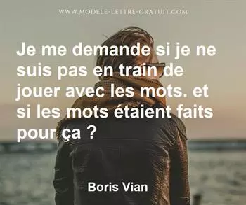 Citation de Boris Vian