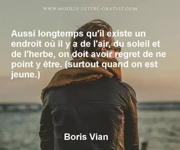 Citation de Boris Vian