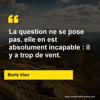 Citation de Boris Vian