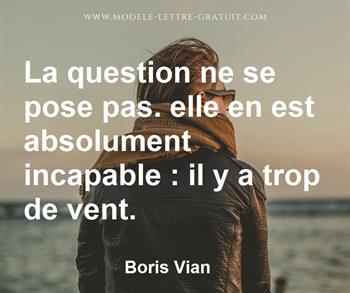 Citation de Boris Vian