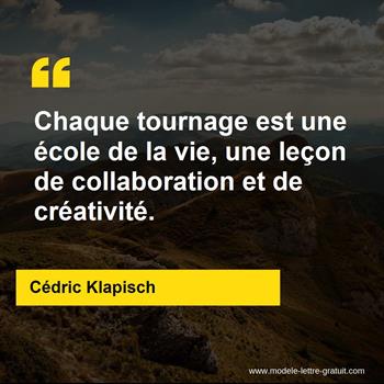 Citation Cédric Klapisch