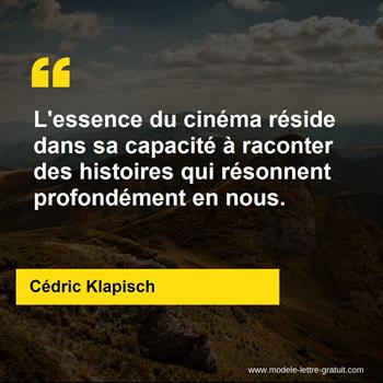 Citation Cédric Klapisch