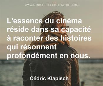 Citation de Cédric Klapisch