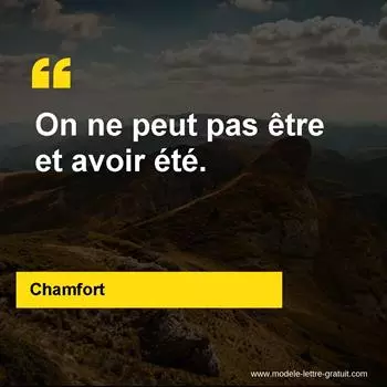 Citation Chamfort