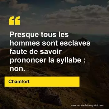 Citation Chamfort