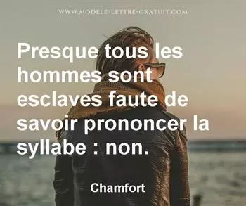 Citation de Chamfort