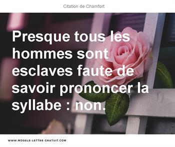 Citations Chamfort