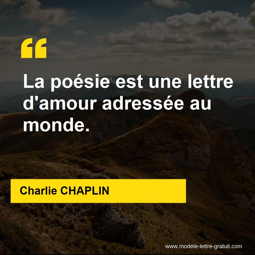 La Poesie Est Une Lettre D Amour Adressee Au Monde