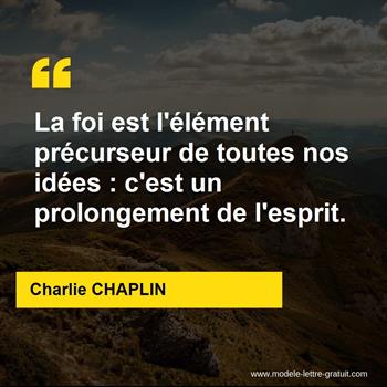 Citation de Charlie CHAPLIN