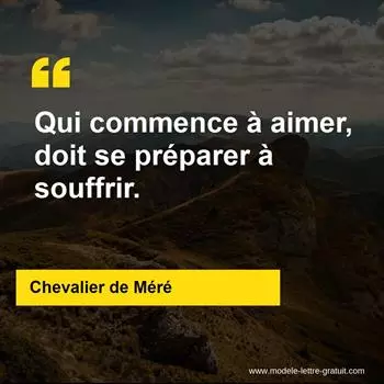 Citation Chevalier de Méré