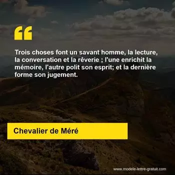Citation Chevalier de Méré