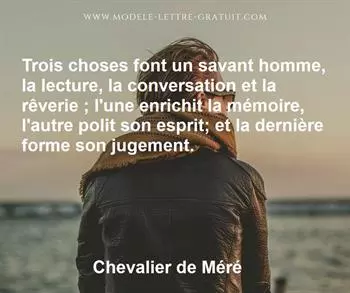 Citation de Chevalier de Méré