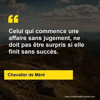 Citation Chevalier de Méré