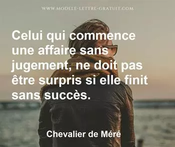 Citation de Chevalier de Méré