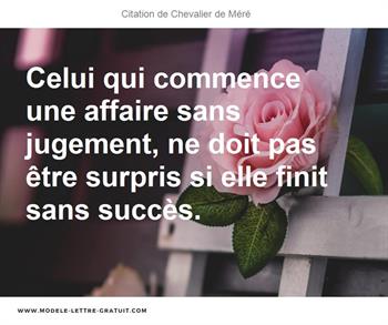 Citations Chevalier de Méré